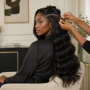 Prestation Greffage Ondes Élégance avec coiffure Body Wave