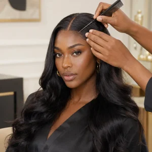 Pose de greffage avec Closure HD Invisible sur femme africaine