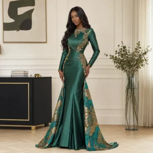 Robe africaine de luxe Émeraude de Casamance
