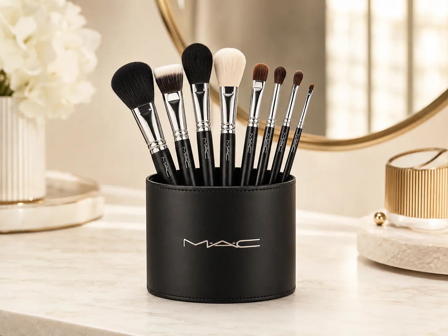 Set professionnel de huit pinceaux de maquillage MAC